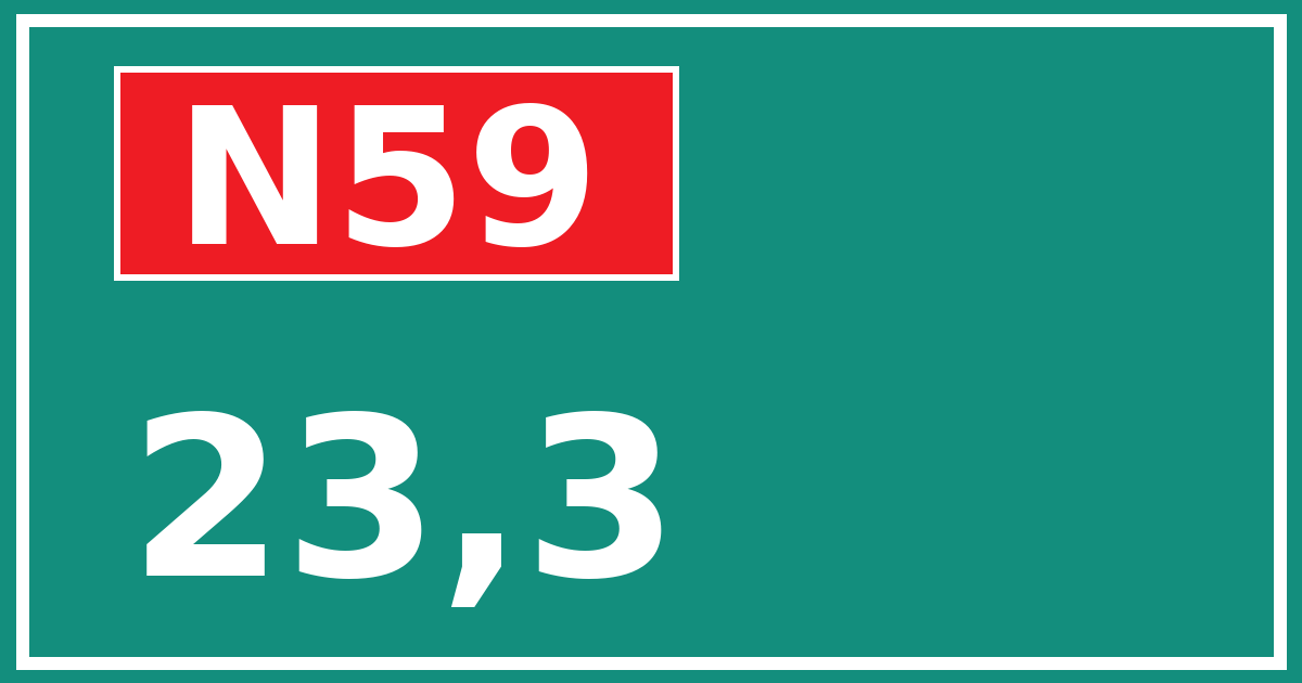 Hectometerbord N59 23,3