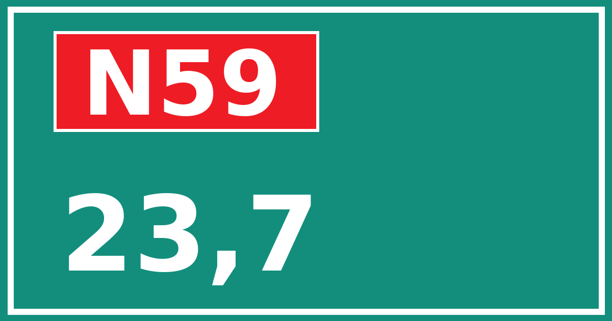 Hectometerbord N59 23,7