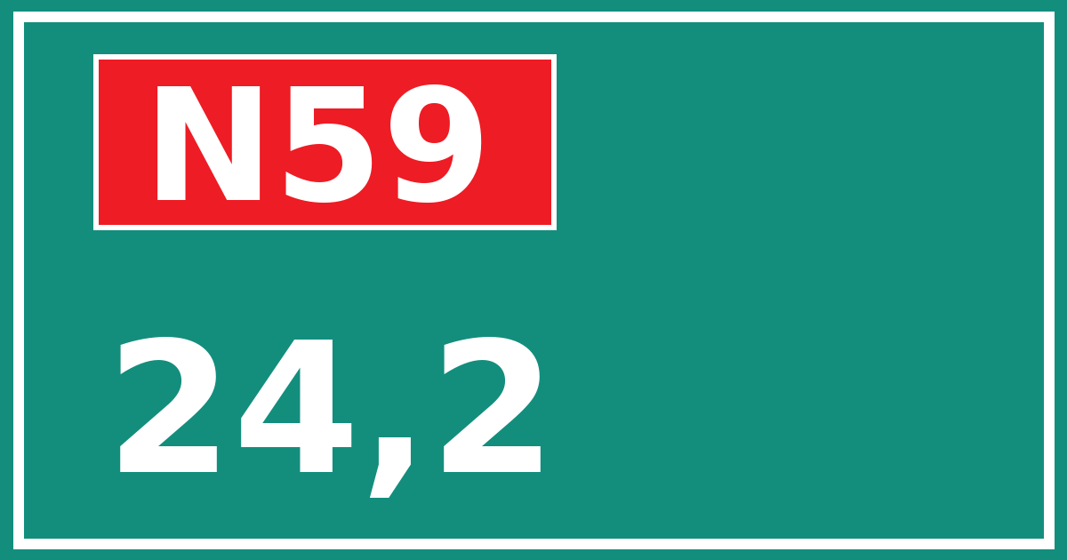 Hectometerbord N59 24,2