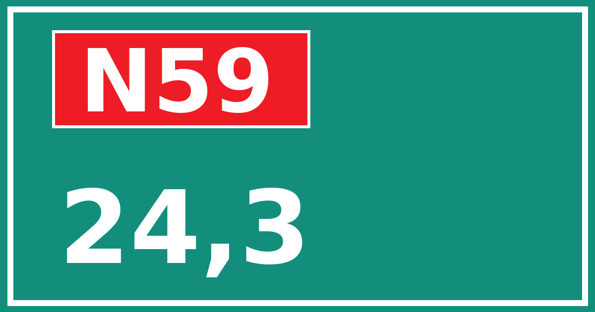 Hectometerbord N59 24,3