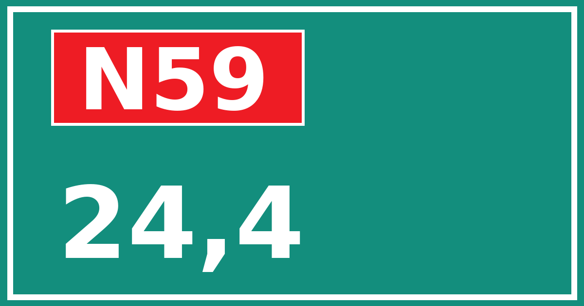 Hectometerbord N59 24,4