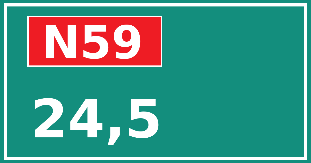 Hectometerbord N59 24,5
