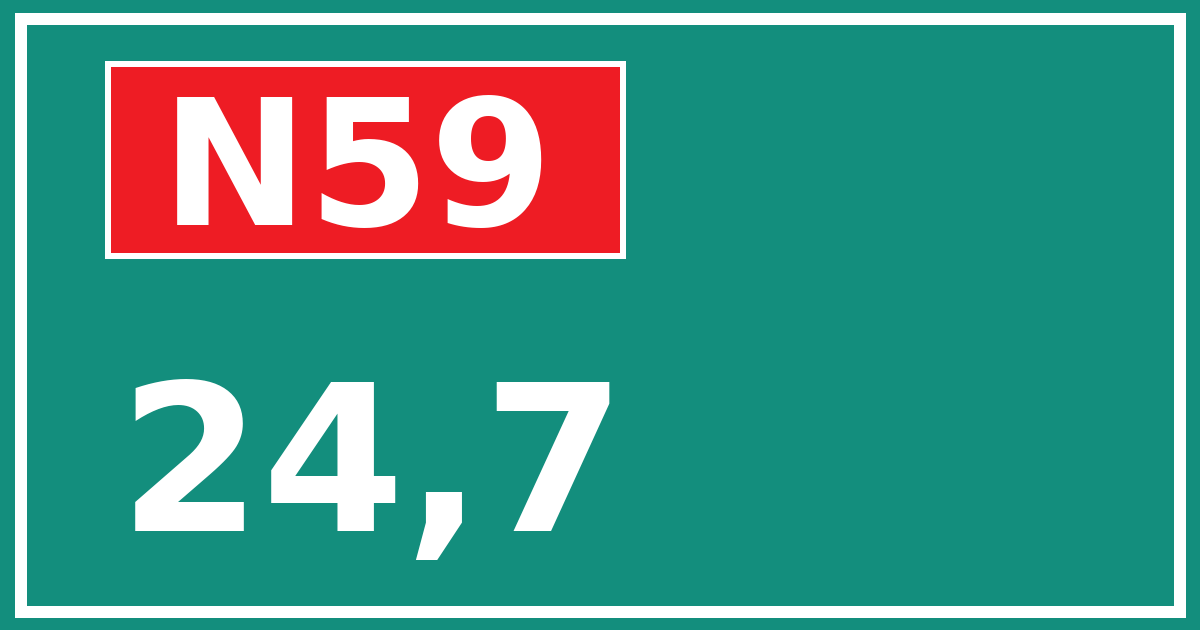 Hectometerbord N59 24,7