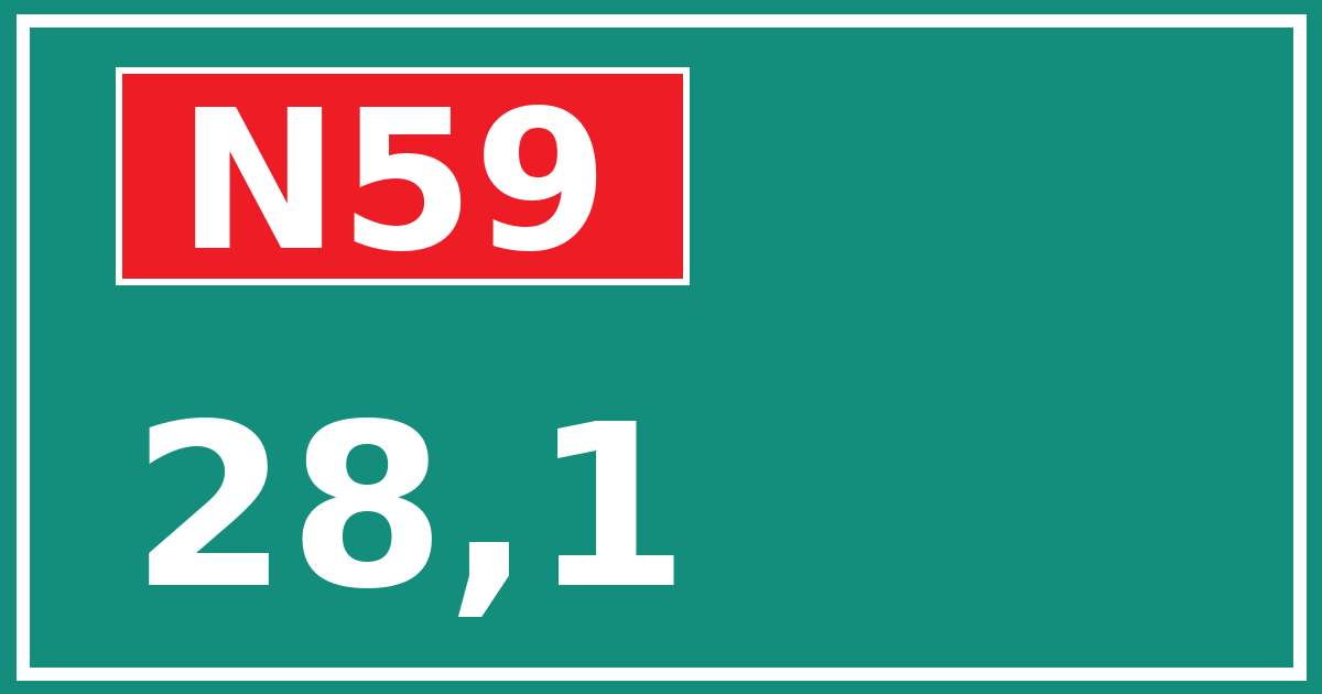 Hectometerbord N59 28,1