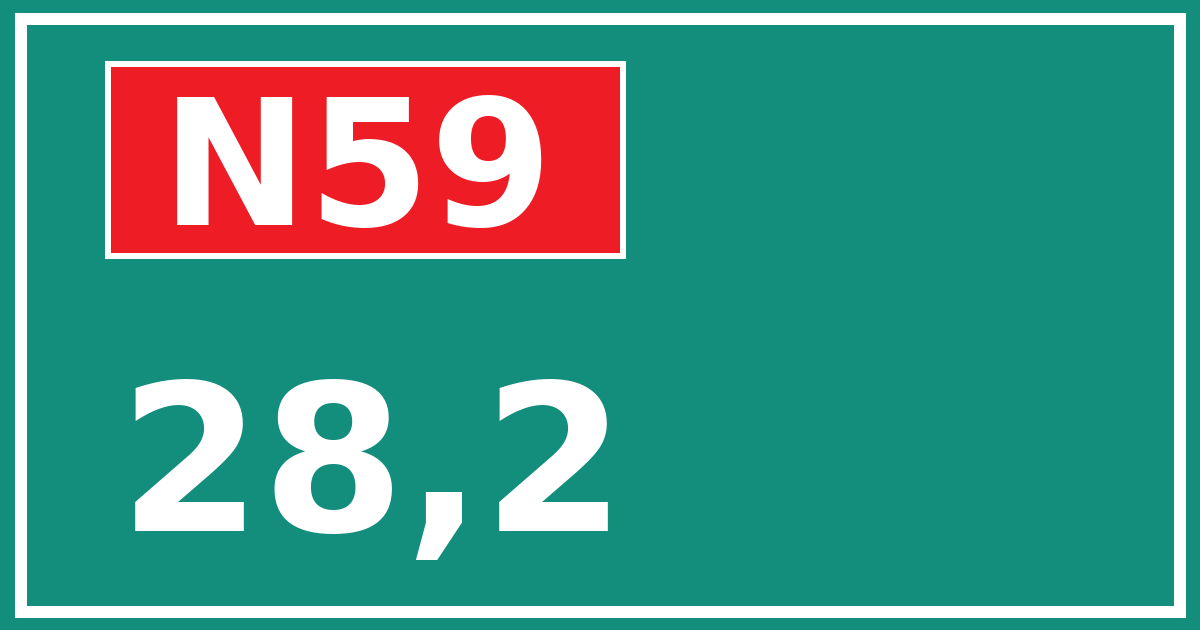 Hectometerbord N59 28,2