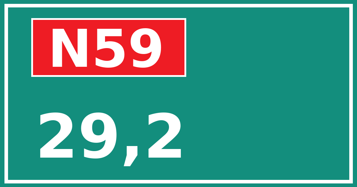 Hectometerbord N59 29,2