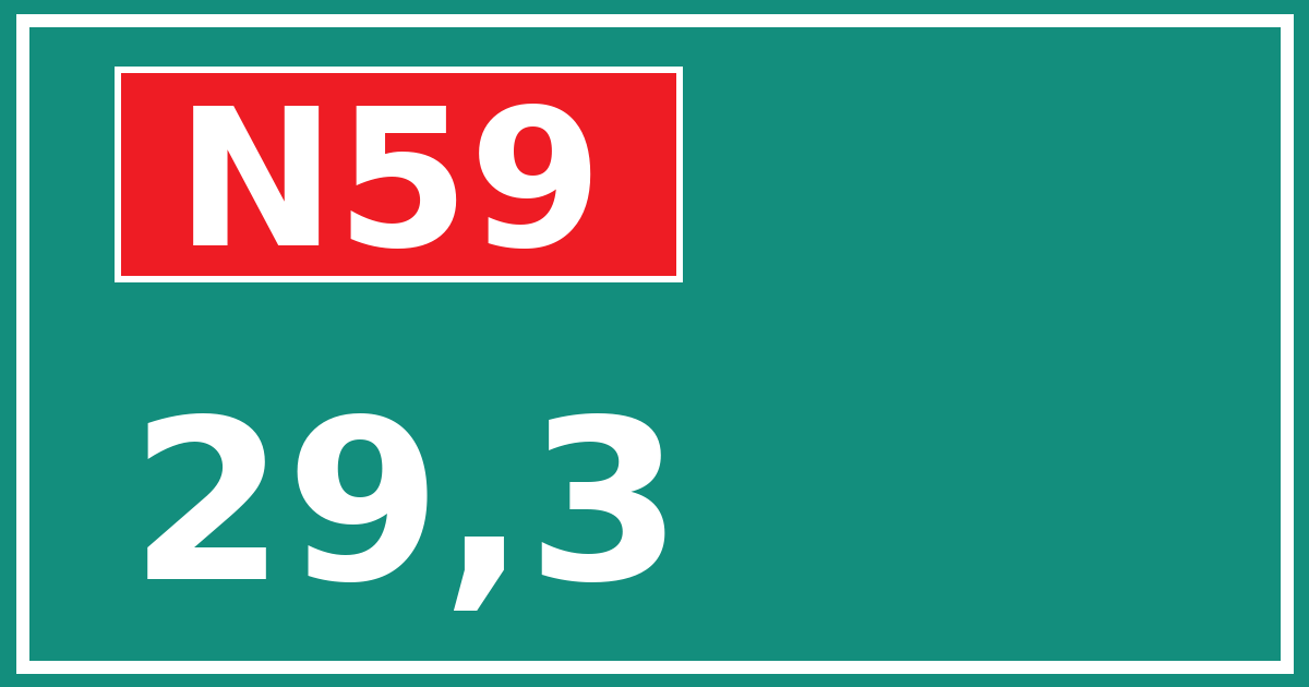 Hectometerbord N59 29,3
