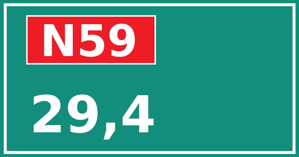 Hectometerbord N59 29,4