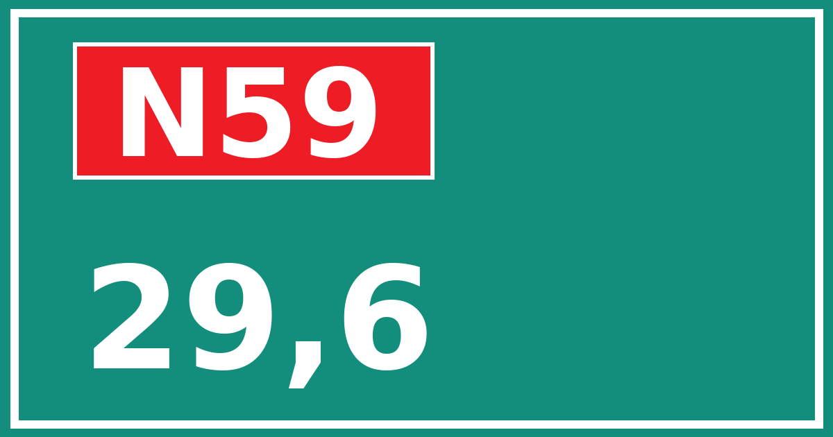 Hectometerbord N59 29,6