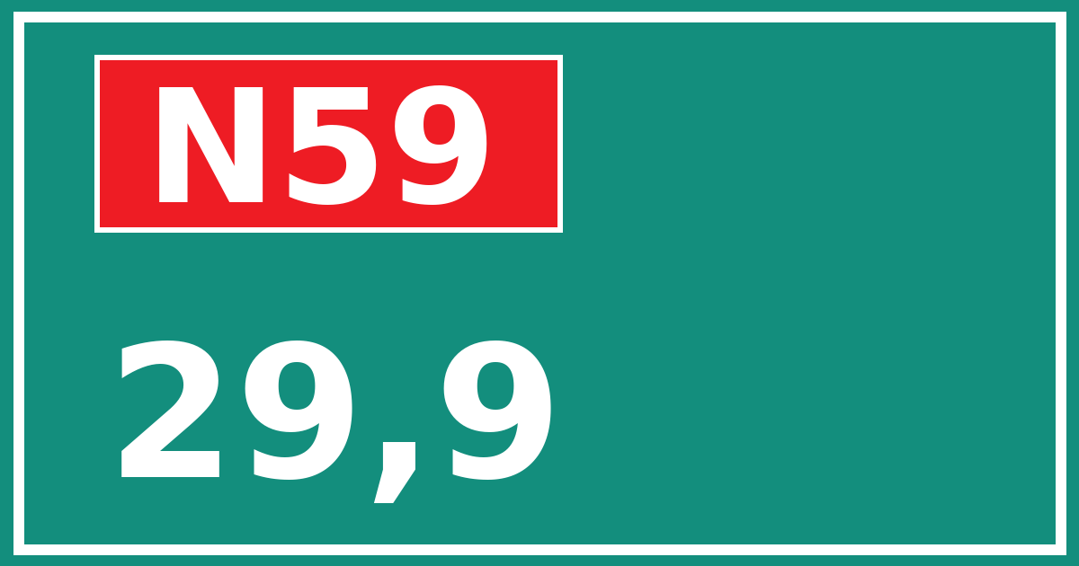 Hectometerbord N59 29,9