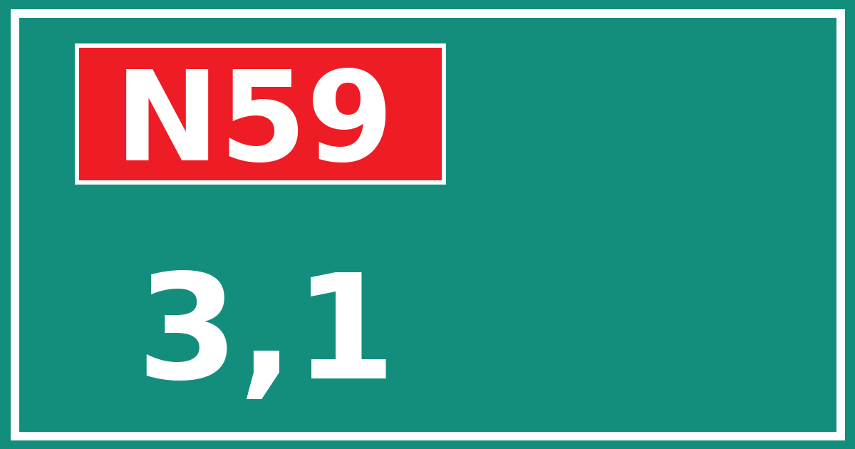 Hectometerbord N59 3,1