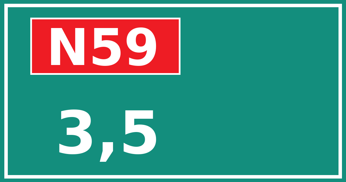 Hectometerbord N59 3,5