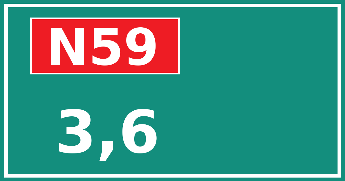 Hectometerbord N59 3,6