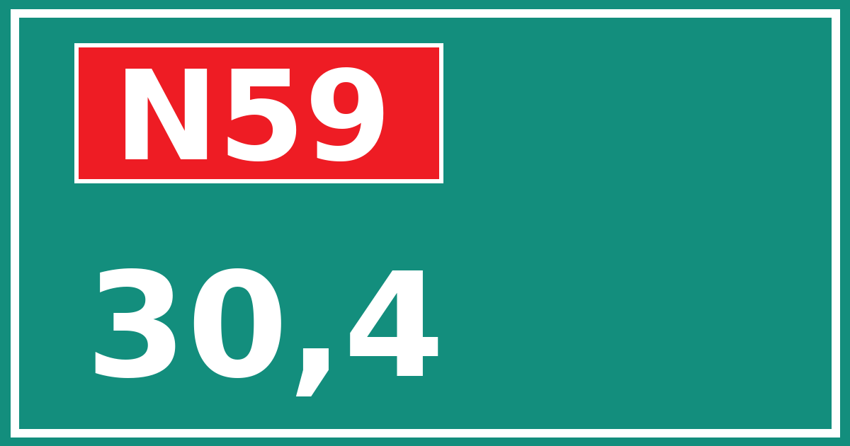 Hectometerbord N59 30,4
