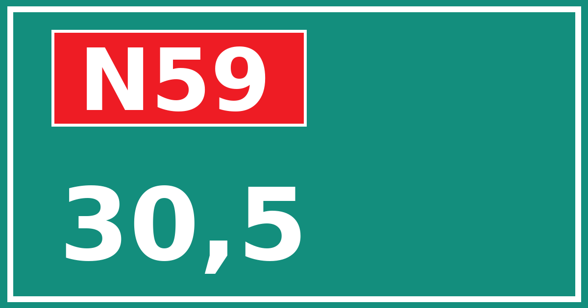 Hectometerbord N59 30,5