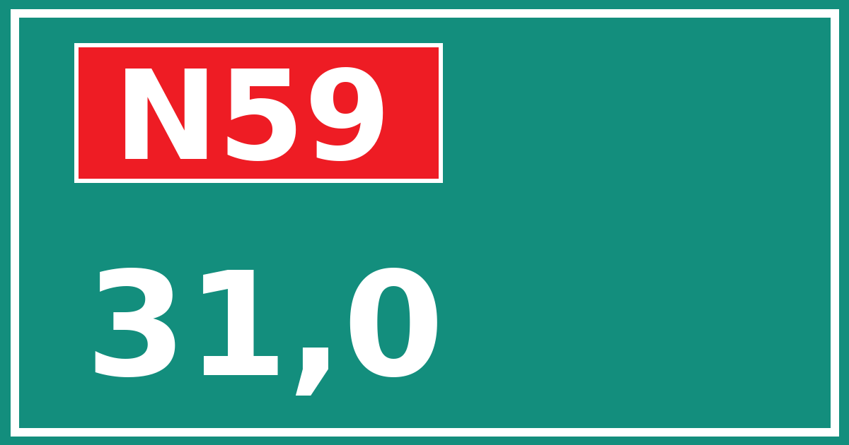Hectometerbord N59 31,0