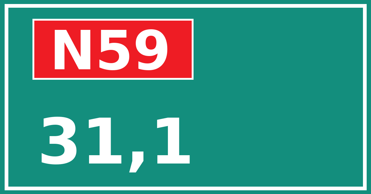 Hectometerbord N59 31,1