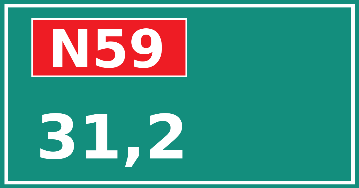 Hectometerbord N59 31,2