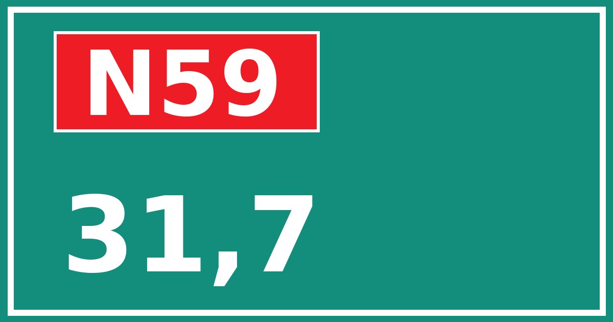 Hectometerbord N59 31,7