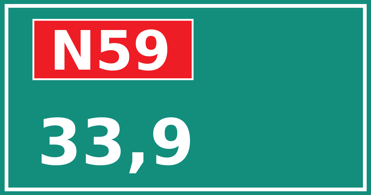 Hectometerbord N59 33,9