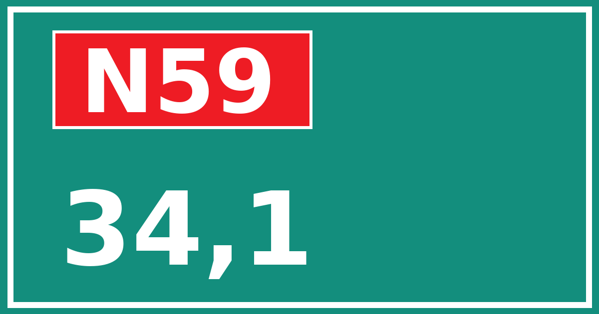 Hectometerbord N59 34,1