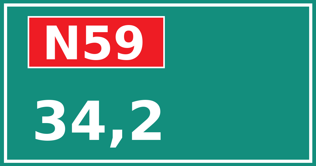 Hectometerbord N59 34,2