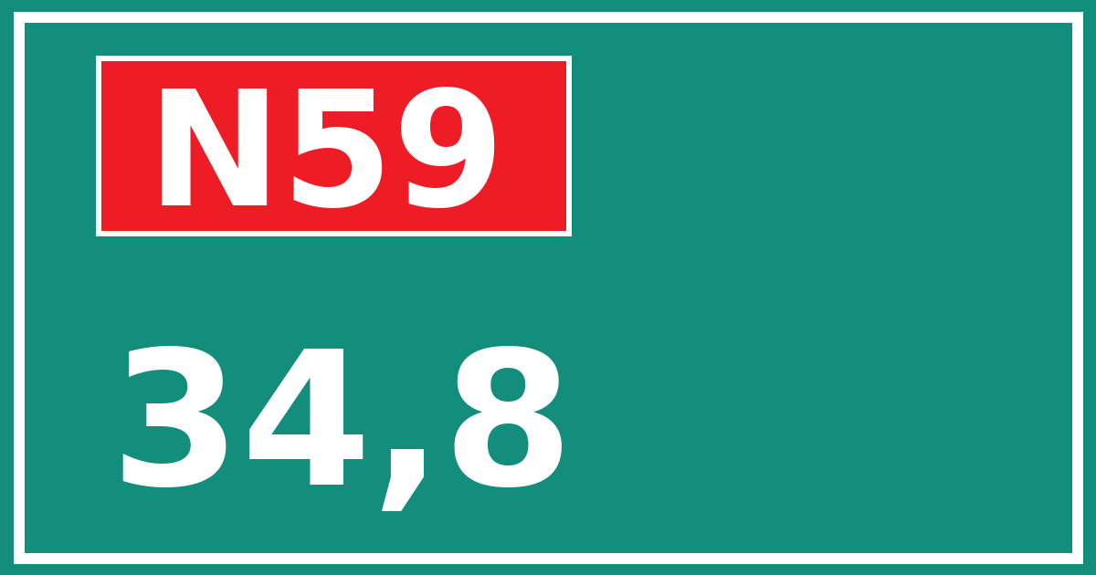Hectometerbord N59 34,8