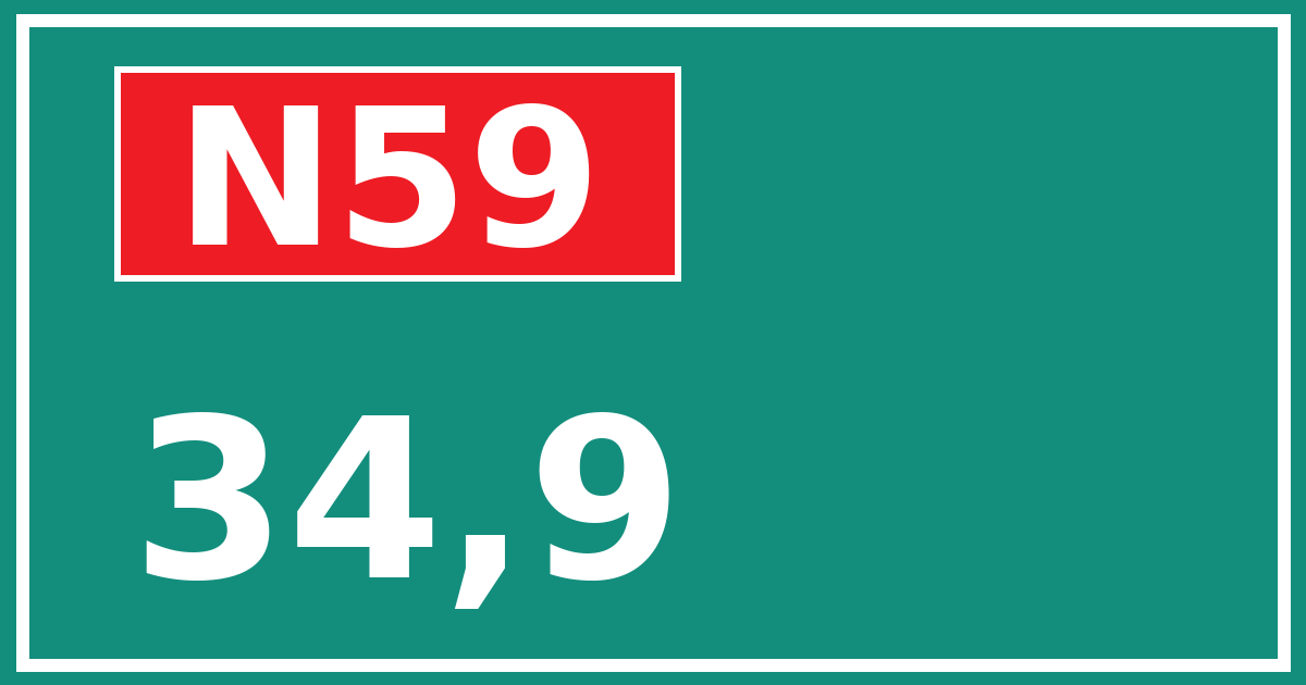 Hectometerbord N59 34,9