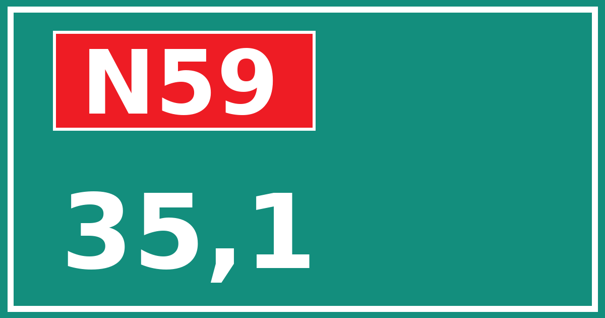 Hectometerbord N59 35,1