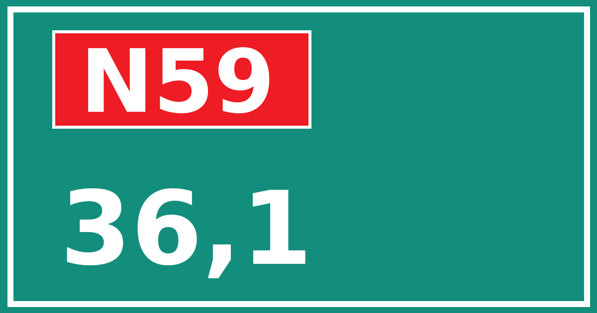 Hectometerbord N59 36,1