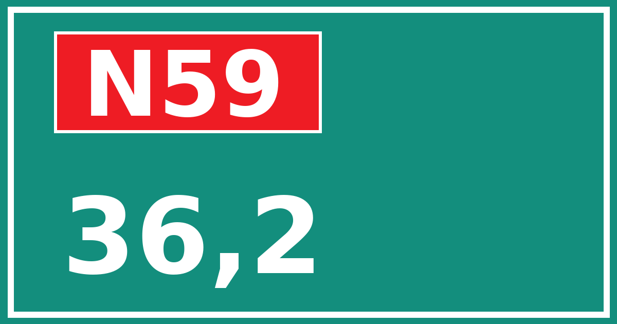 Hectometerbord N59 36,2