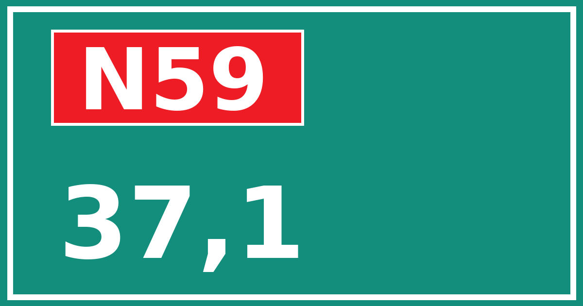 Hectometerbord N59 37,1