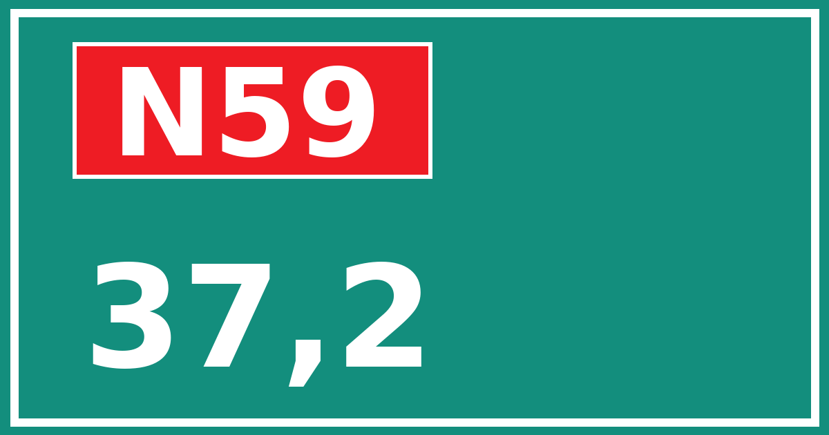 Hectometerbord N59 37,2