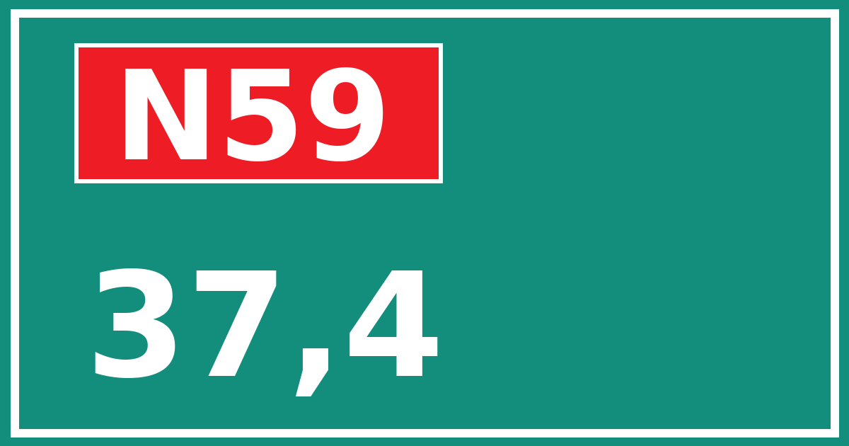 Hectometerbord N59 37,4