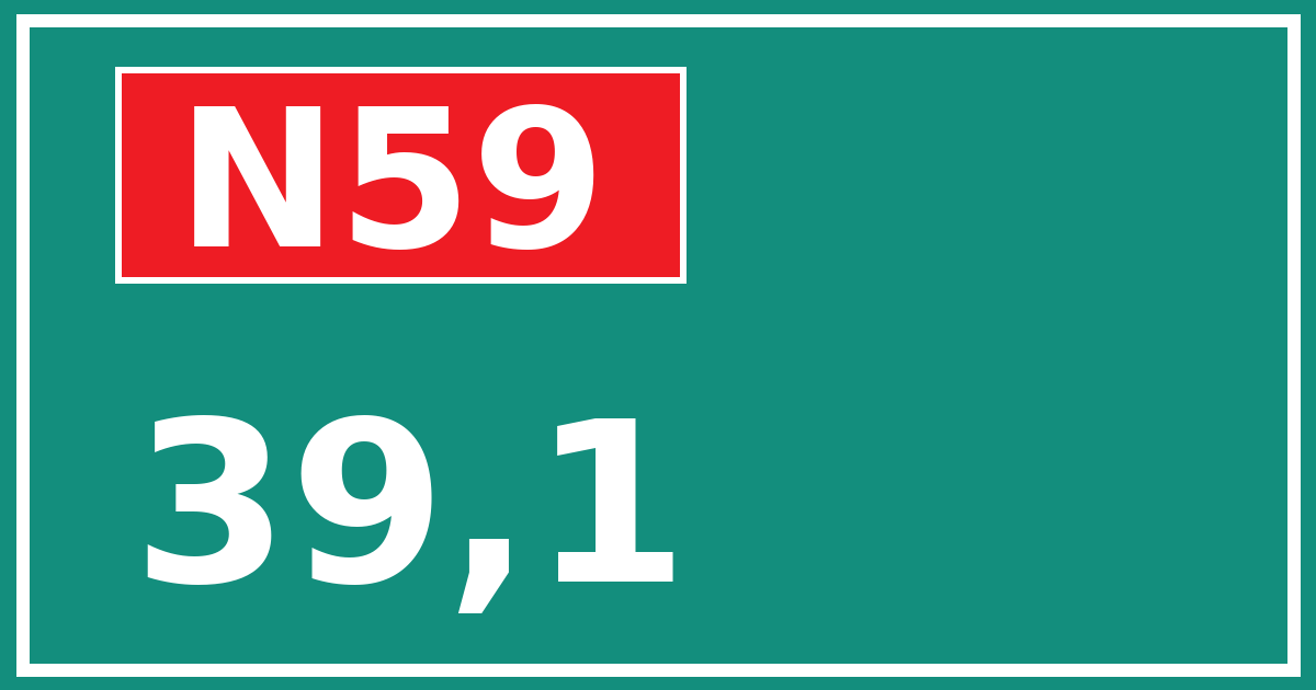 Hectometerbord N59 39,1