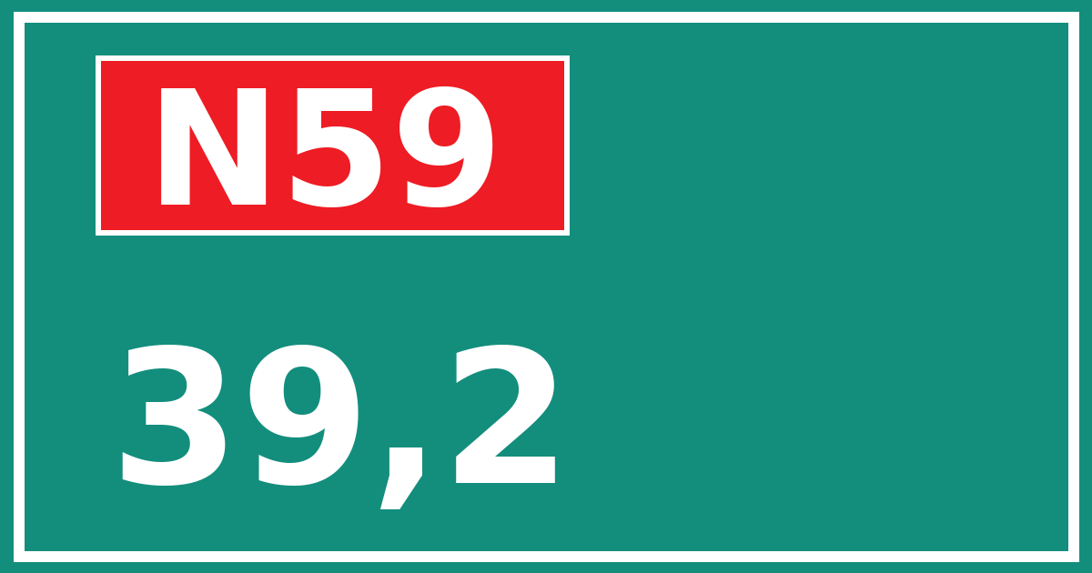 Hectometerbord N59 39,2