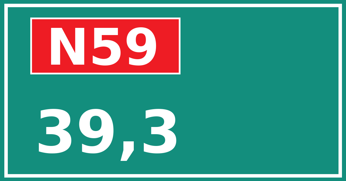 Hectometerbord N59 39,3
