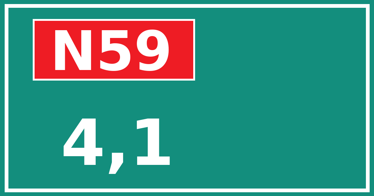 Hectometerbord N59 4,1