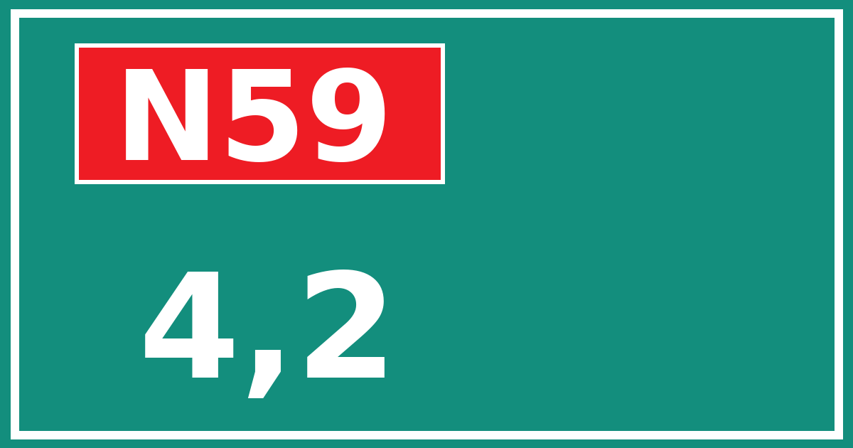 Hectometerbord N59 4,2