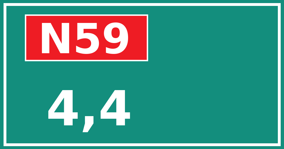 Hectometerbord N59 4,4