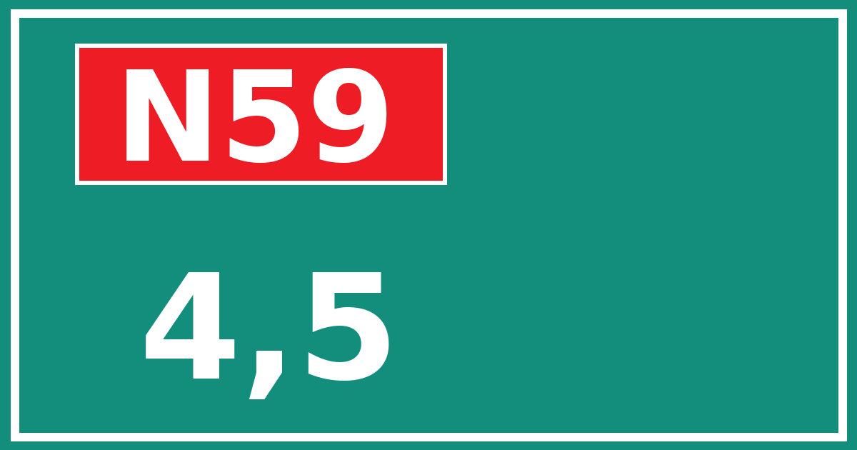 Hectometerbord N59 4,5