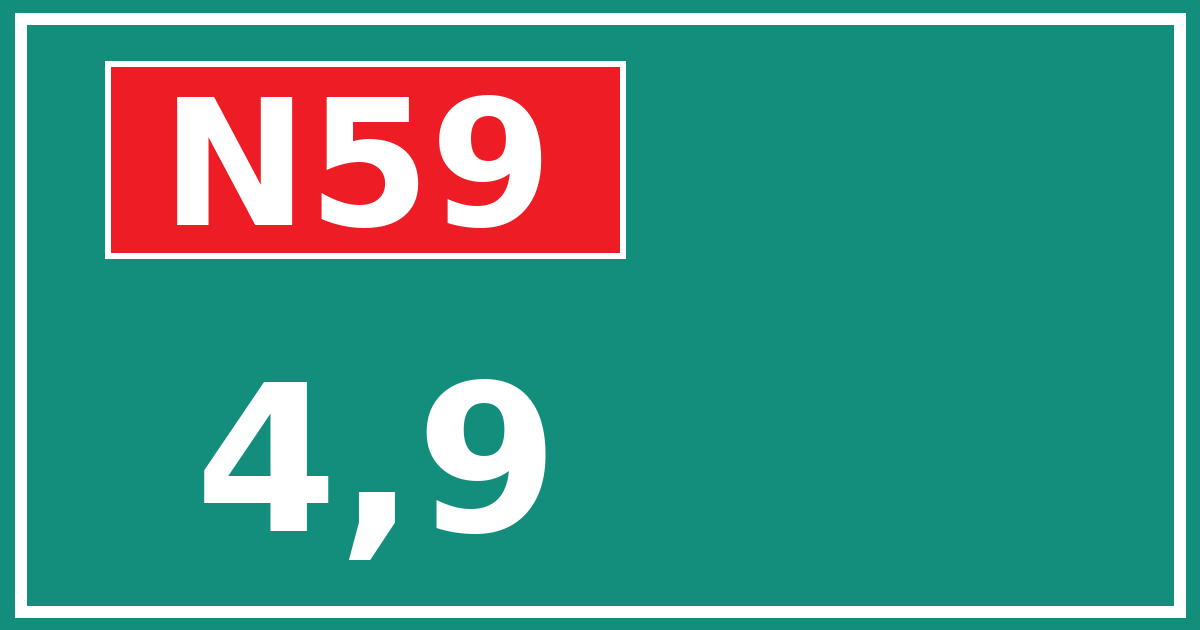 Hectometerbord N59 4,9