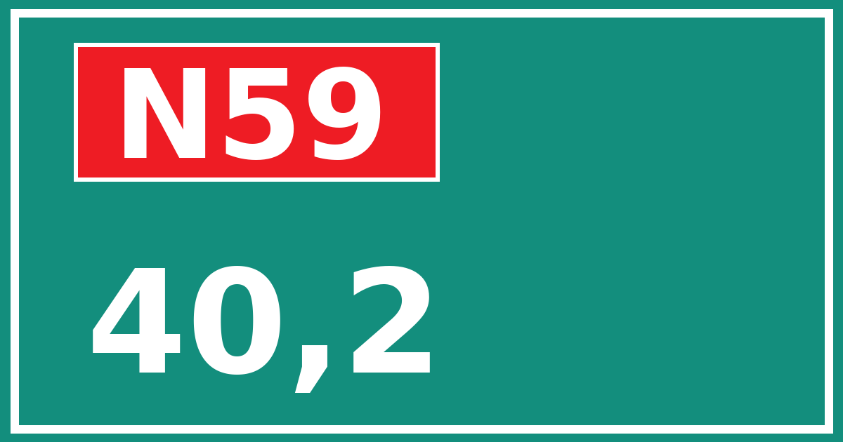 Hectometerbord N59 40,2
