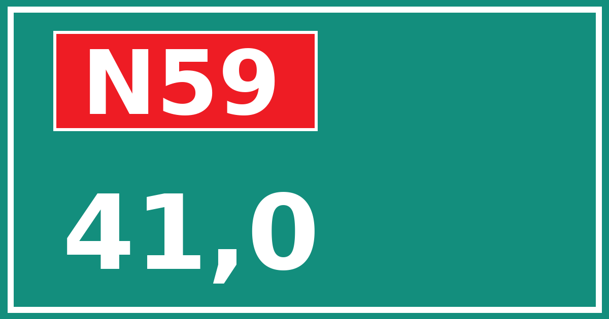 Hectometerbord N59 41,0