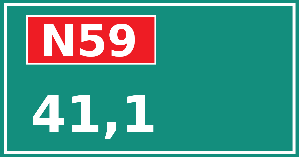 Hectometerbord N59 41,1