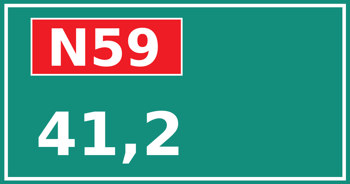Hectometerbord N59 41,2