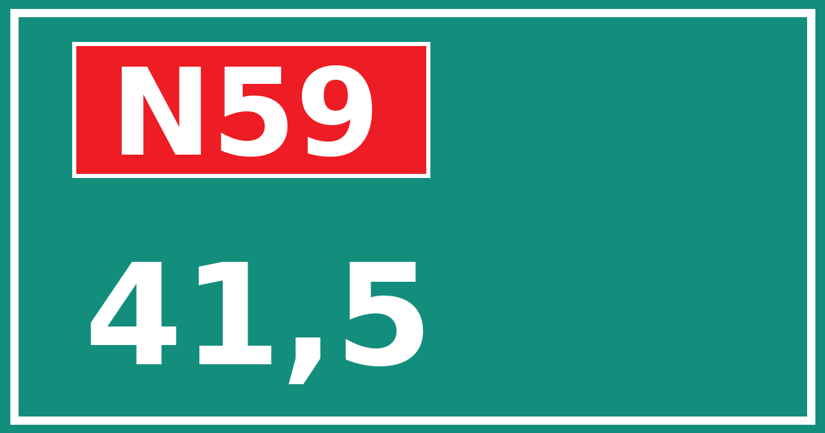 Hectometerbord N59 41,5