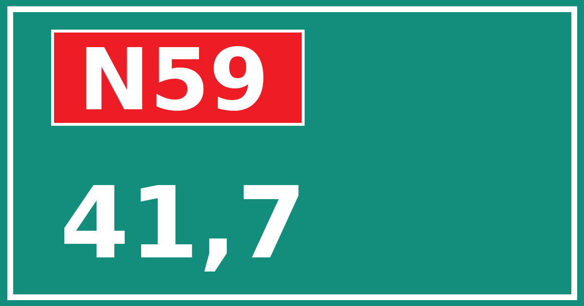 Hectometerbord N59 41,7