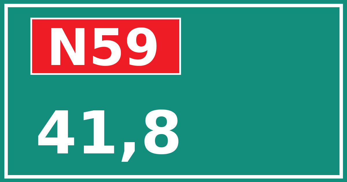 Hectometerbord N59 41,8