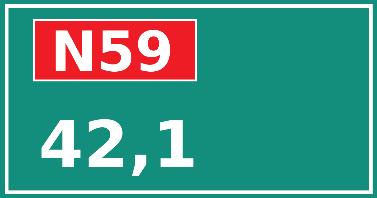 Hectometerbord N59 42,1